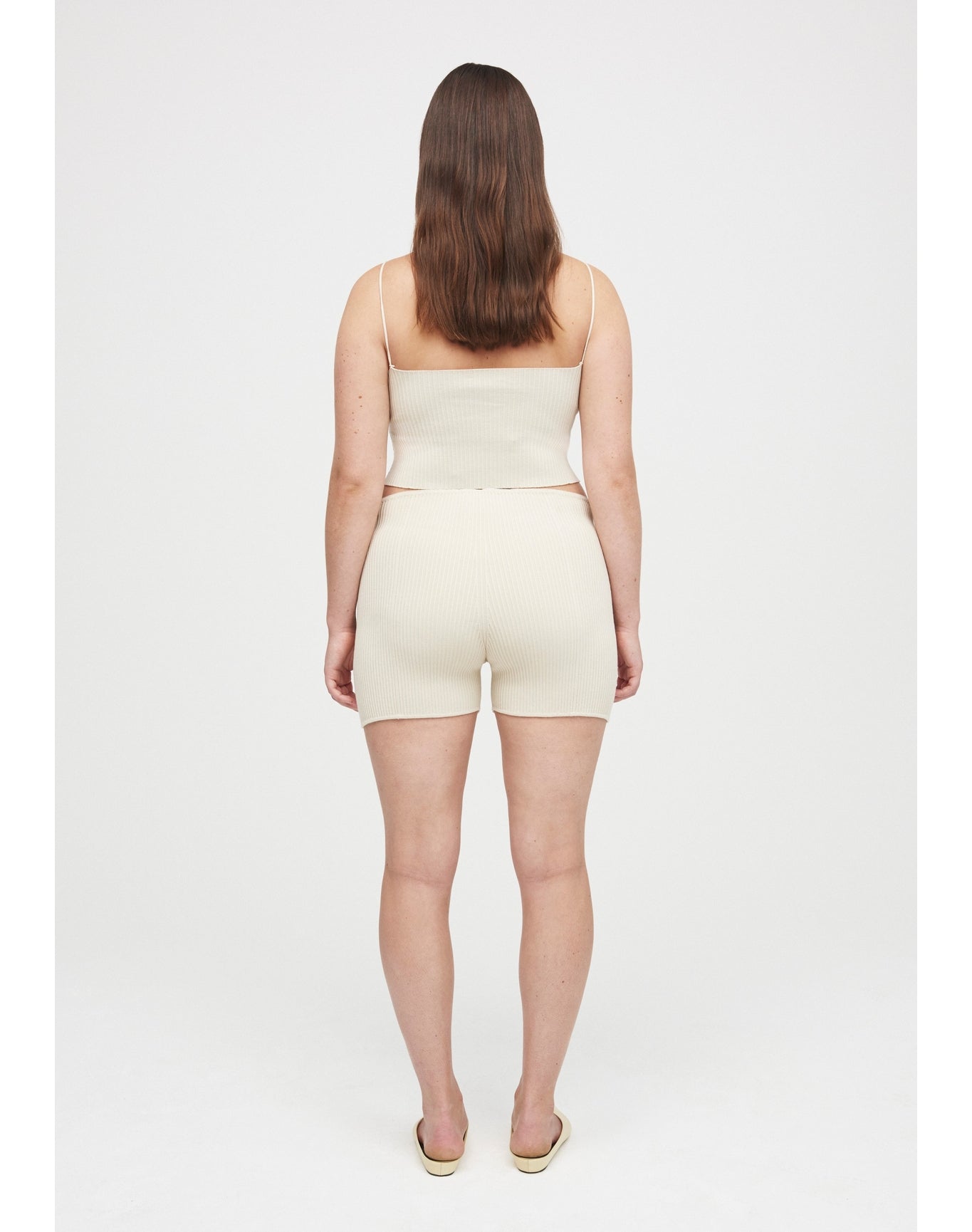 Breton Eco Stretch | Ribbed-Knit Cami Top | Cream