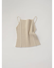 Breton Eco Stretch | Ribbed-Knit Cami Top | Cream
