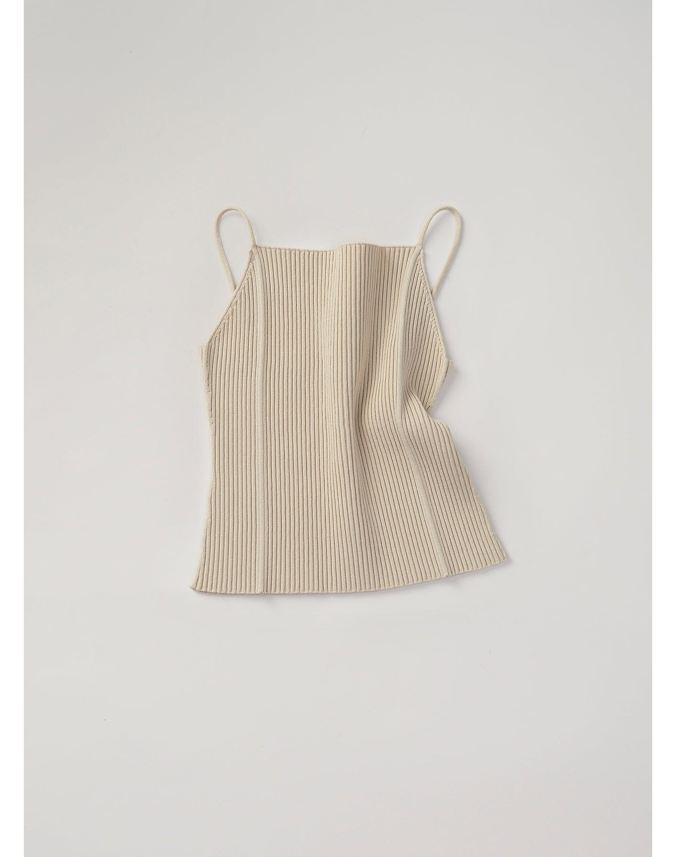 Breton Eco Stretch | Ribbed-Knit Cami Top | Cream