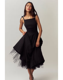 Brigitte Midi Gown | Black