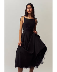 Brigitte Midi Gown | Black