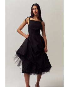 Brigitte Midi Gown | Black