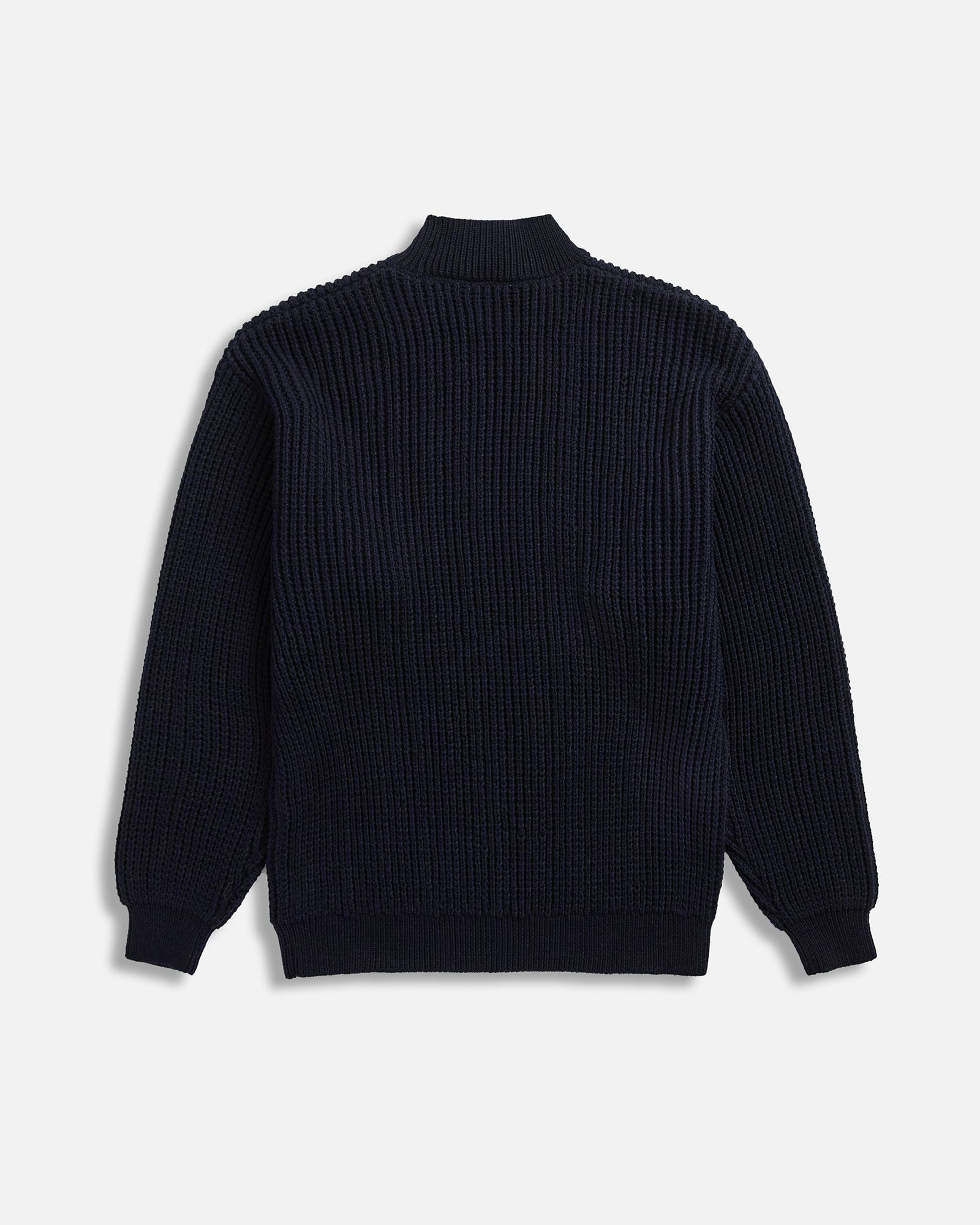 Brioche Knit Chunky Sweater | Navy