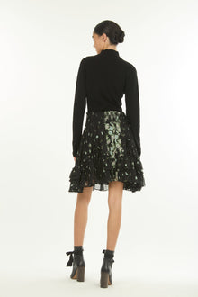 Aeria Skirt | Black Floral Alley