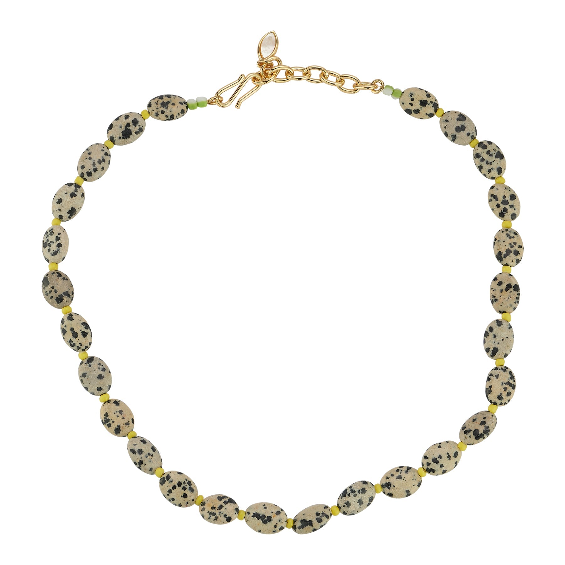 Jupiter Necklace | Black/Tan | 14K Gold Plated Brass