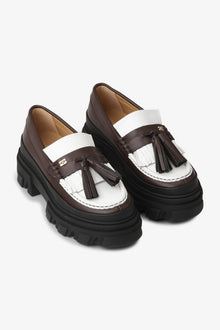 Brown Cleated Loafers | Chocolate Fondant/Egret