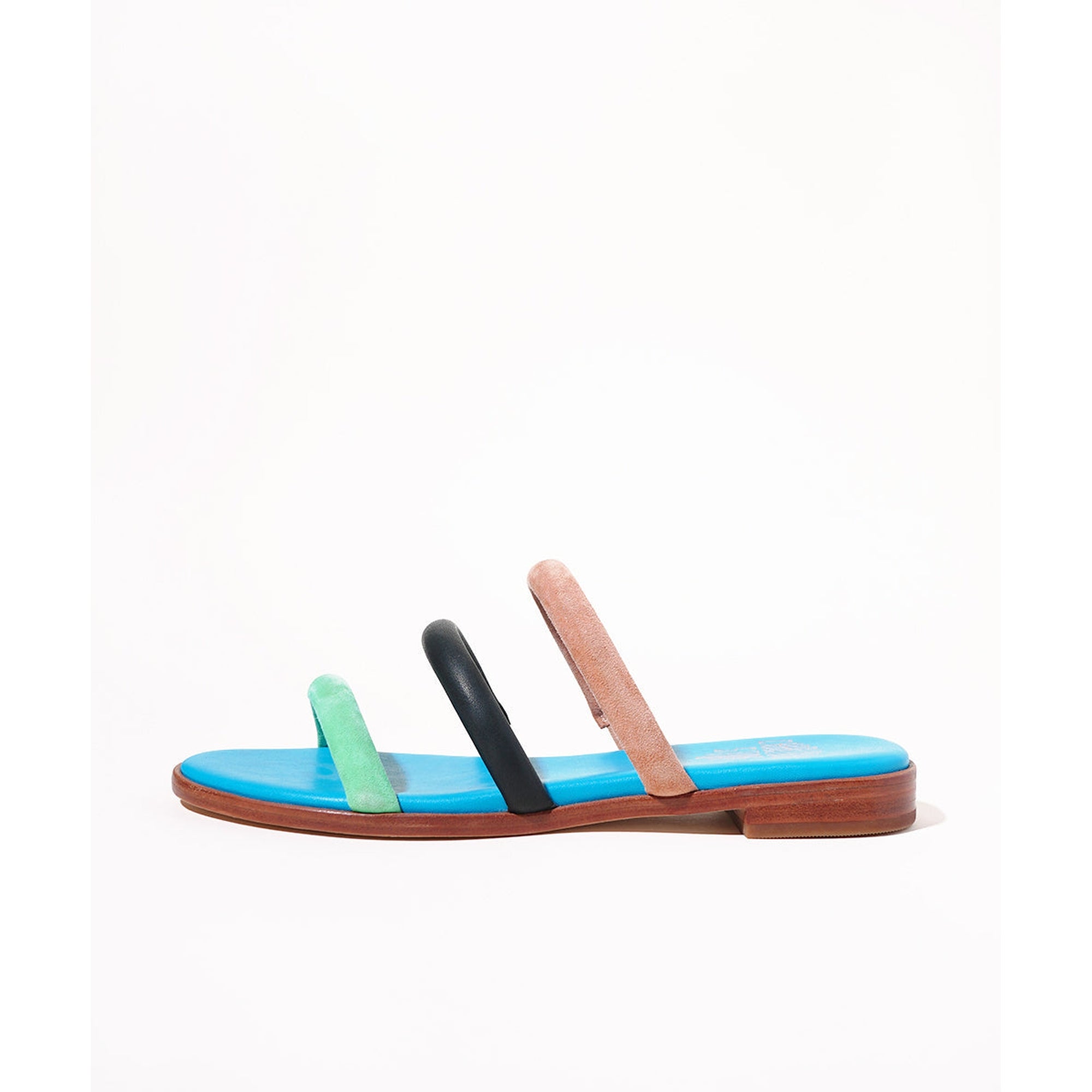 Bruna Strappy Flat Sandal | Confetti