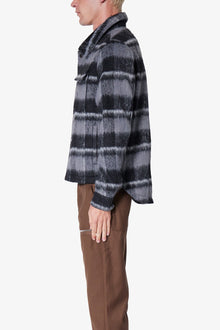 Brushed Flannel Jacket | Black/Grey