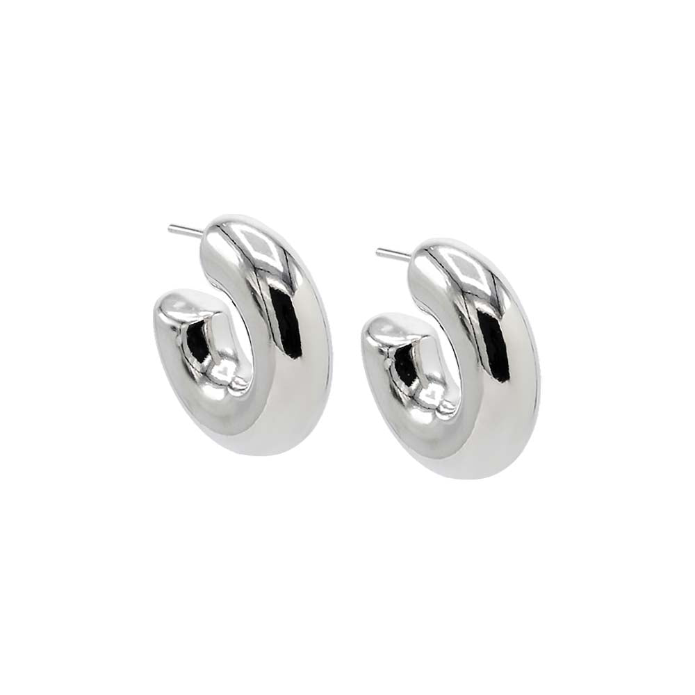 Silver / 25MM Bubble Hoop Earring - Adina's Jewels