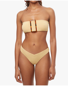 Buckle Bandeau Bikini Top | Desert