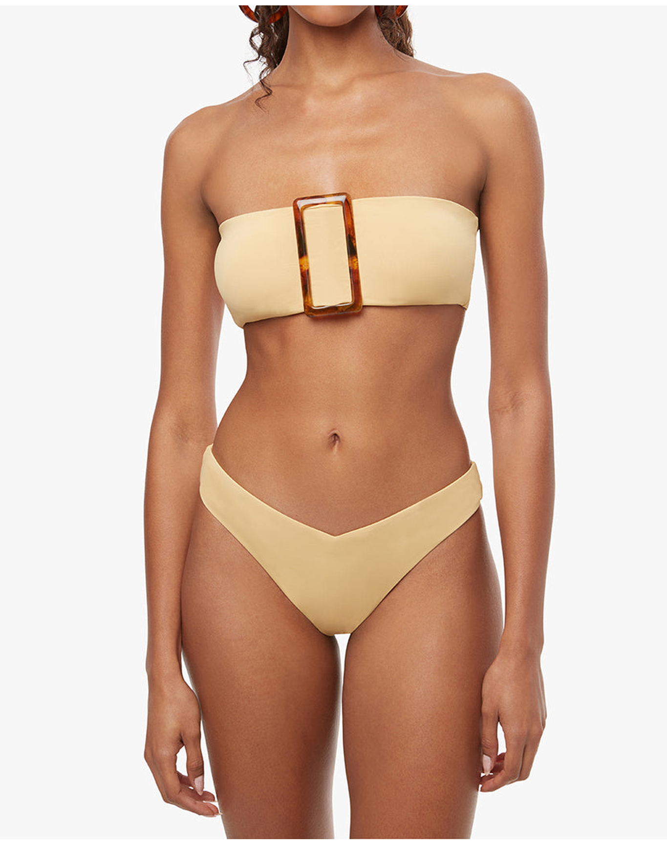 Buckle Bandeau Bikini Top | Desert