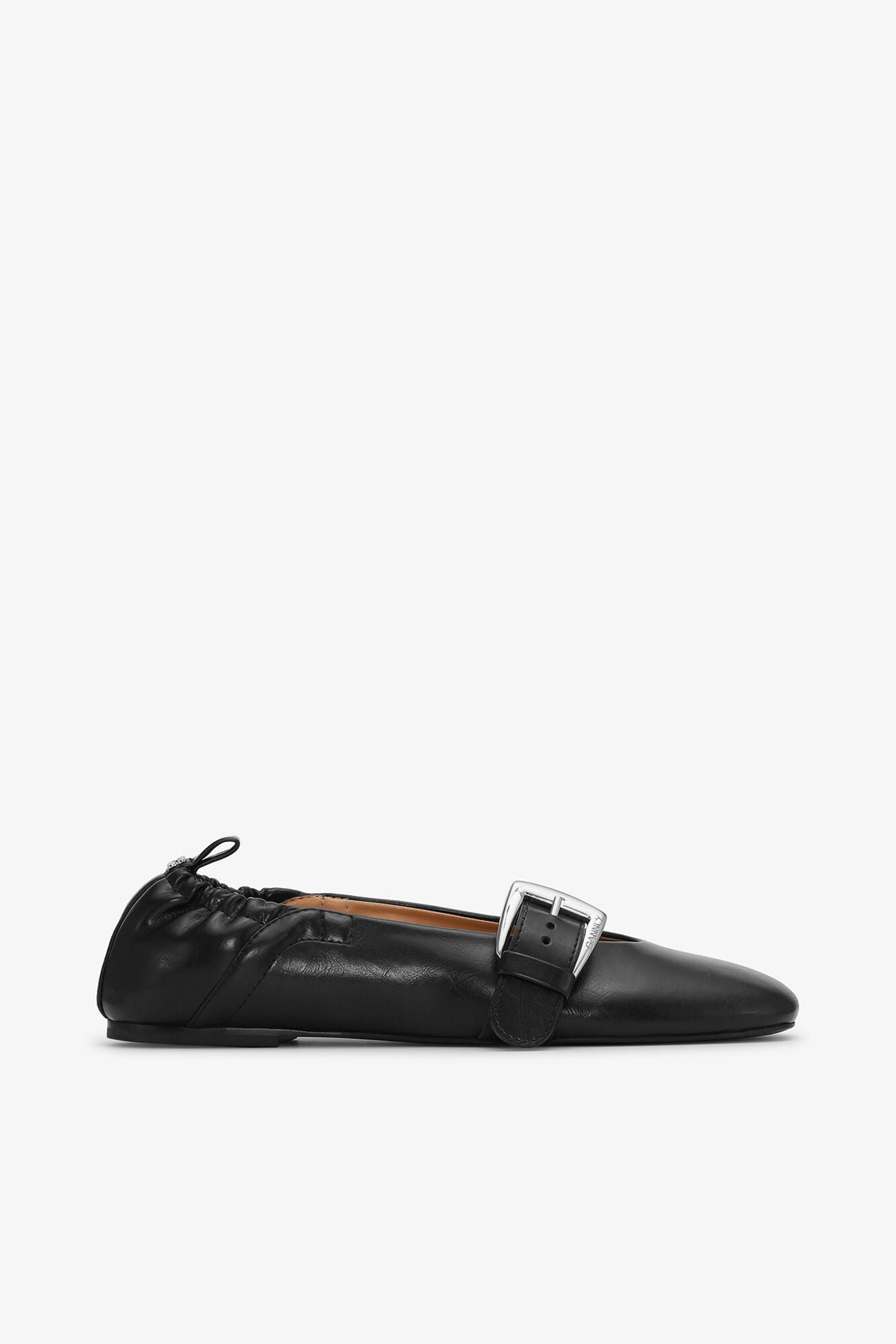 Buckle Strap Ballerinas in | Black