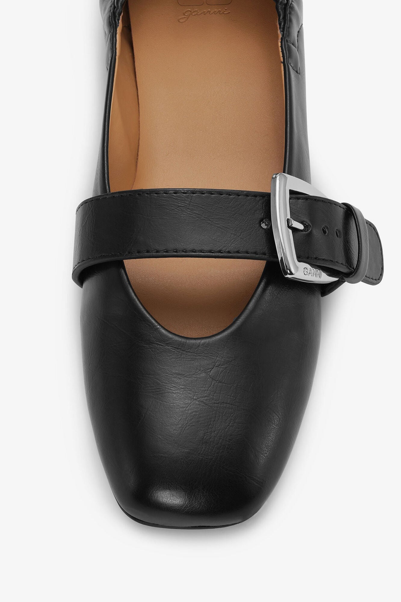 Buckle Strap Ballerinas in | Black
