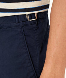 Bulldog Cotton Twill Mid-Length Shorts | Navy