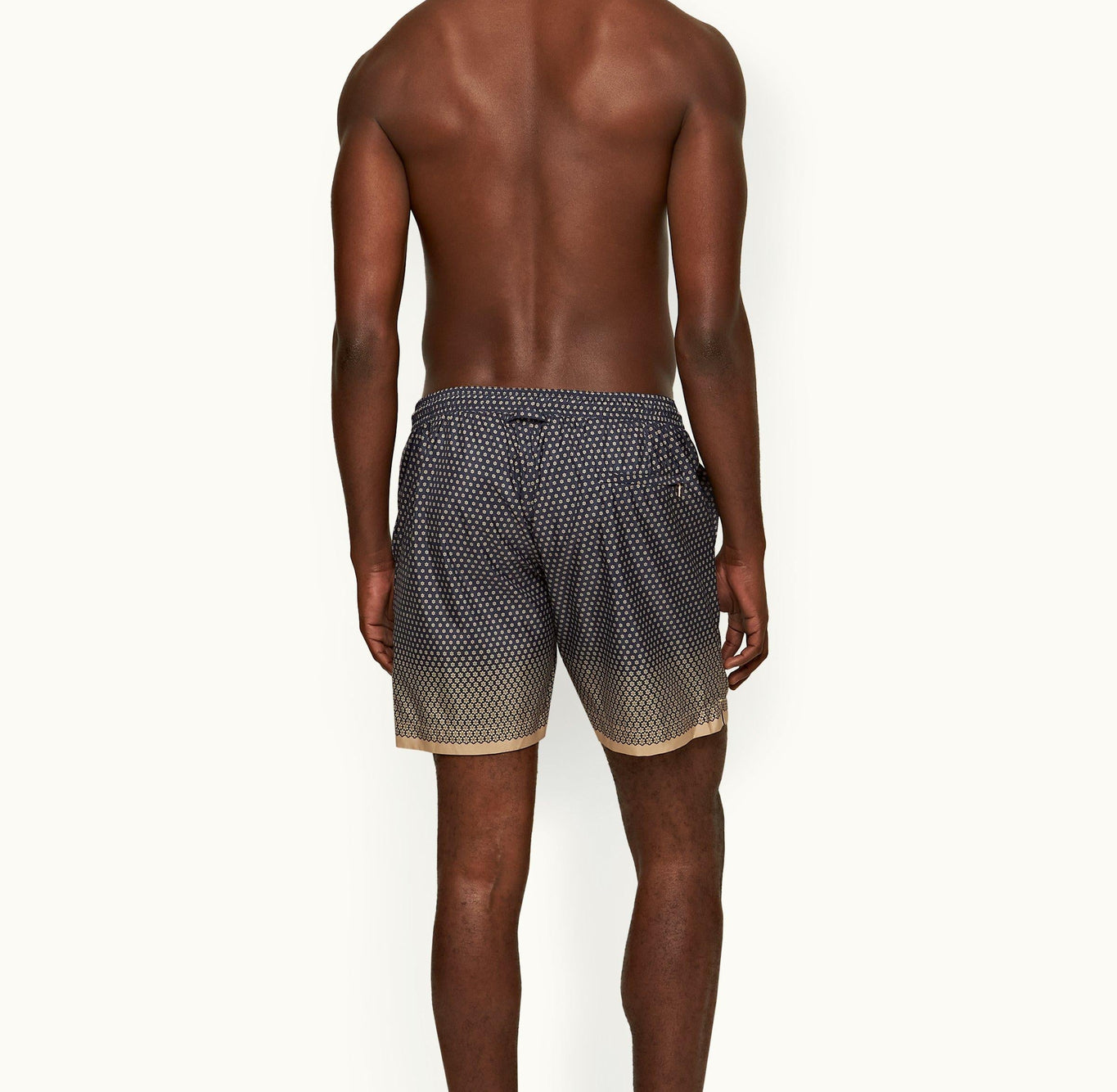 Bulldog Drawcord Floret Mid-Length Drawcord Swim Shorts | Biscuit/Night Iris