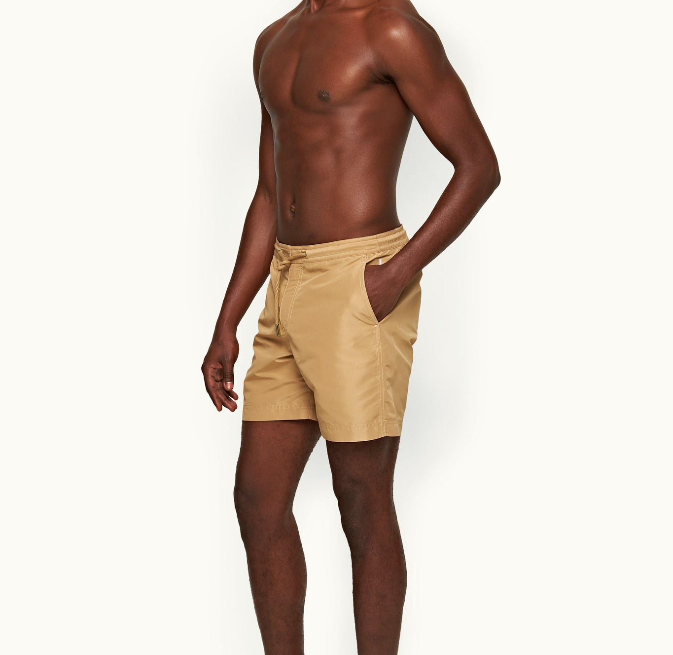 Bulldog Drawcord Mid-Length Drawcord Swim Shorts | Biscuit