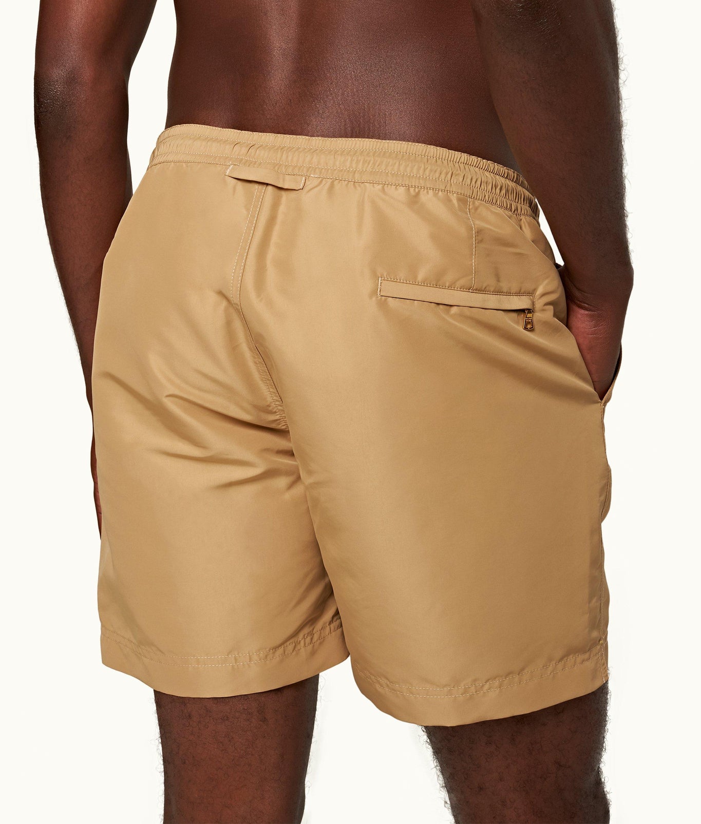 Bulldog Drawcord Mid-Length Drawcord Swim Shorts | Biscuit