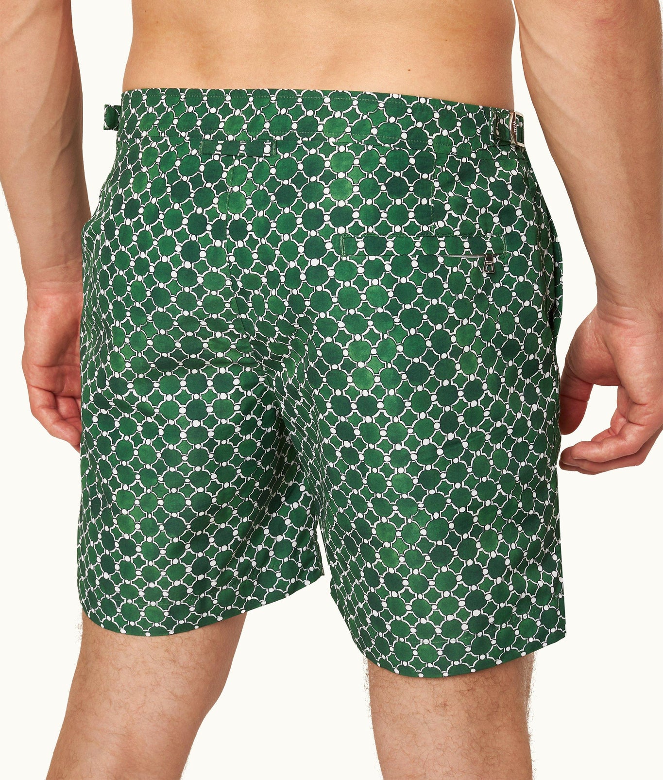 Bulldog Geometric Tile Mid-Length Swim Shorts | Coastal Garden