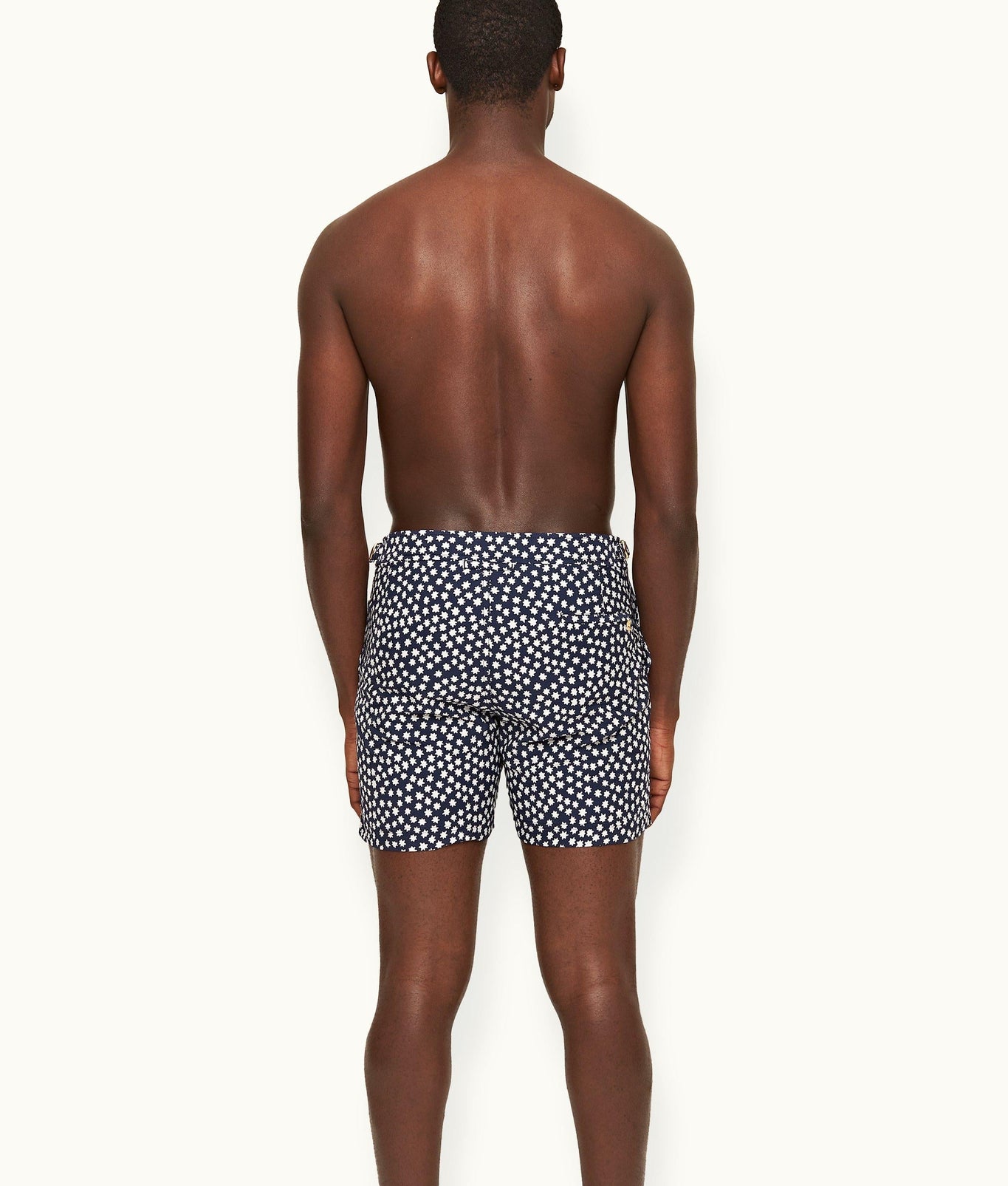 Bulldog Jacquard Star Jacquard Mid-Length Swim Shorts | Night Iris