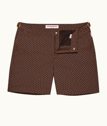 Bulldog Mid-Length Origami Jacquard Swim Shorts | Canela