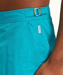 Bulldog Mid-Length Swim Shorts | Crystal Sea