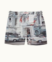 Bulldog Photographic Print Mid-Length Swim Shorts | Carlton Cannes