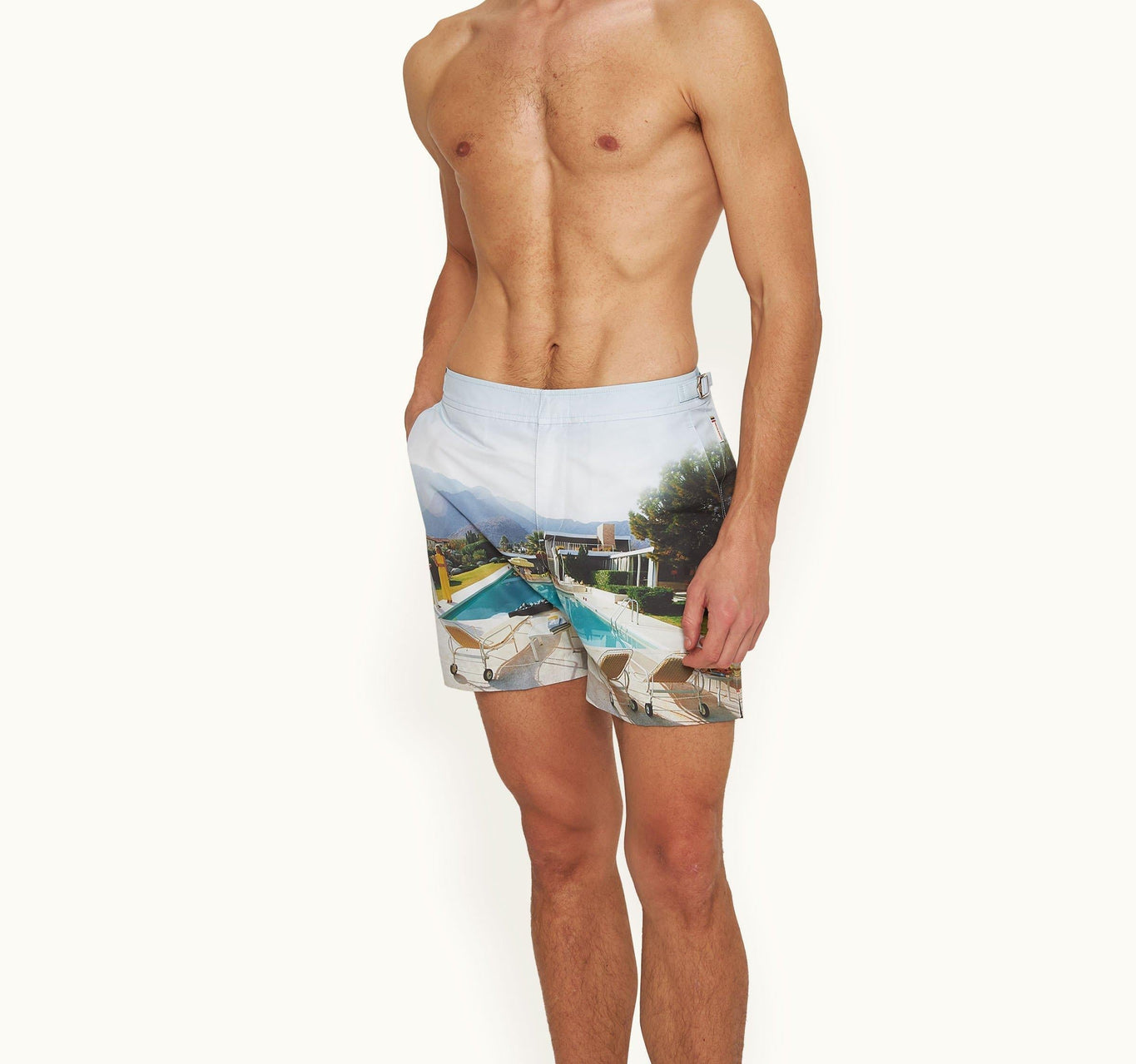 Bulldog Photographic Print Mid-Length Swim Shorts Woven | Kaufmann Cocktail