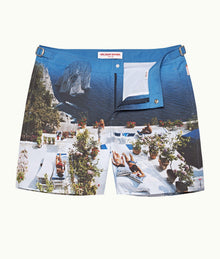 Bulldog Photographic Print Mid-Length Swim Shorts Woven | Terrace