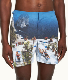 Bulldog Photographic Print Mid-Length Swim Shorts Woven | Terrace