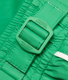 Bulldog Stretch Mid-Length Iridescent Stretch Swim Shorts | Caddie Green