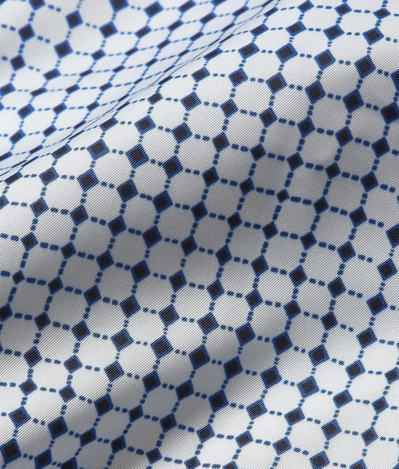 Bulldog Tiescape Print Mid-Length Swim Shorts | White Sand/Azul Blue