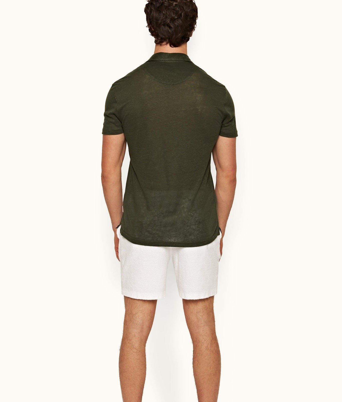 Bulldog Towelling Mid-Length Double-Faced Towelling Shorts | White