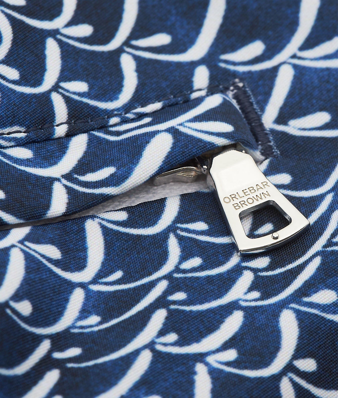 Bulldog Wave Print Mid-Length Swim Shorts | Azul Blue