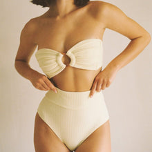 Women | Added Coverage High Rise Bikini Bottom | Buttercream Rib
