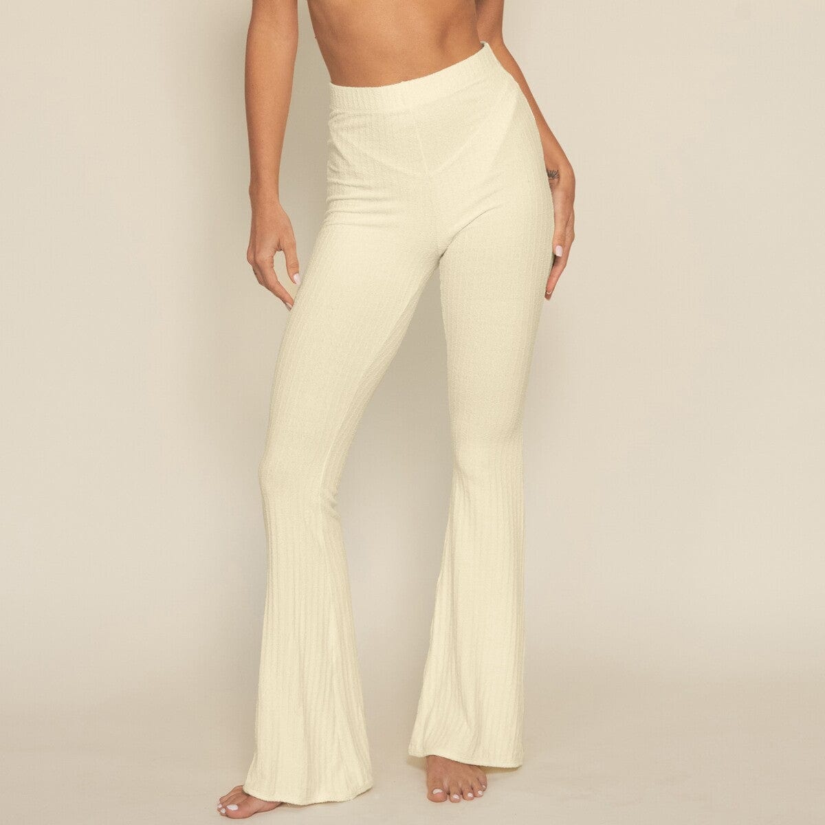 Women | Flair Pant | Buttercream Rib