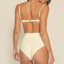 Women | Added Coverage High Rise Bikini Bottom | Buttercream Rib