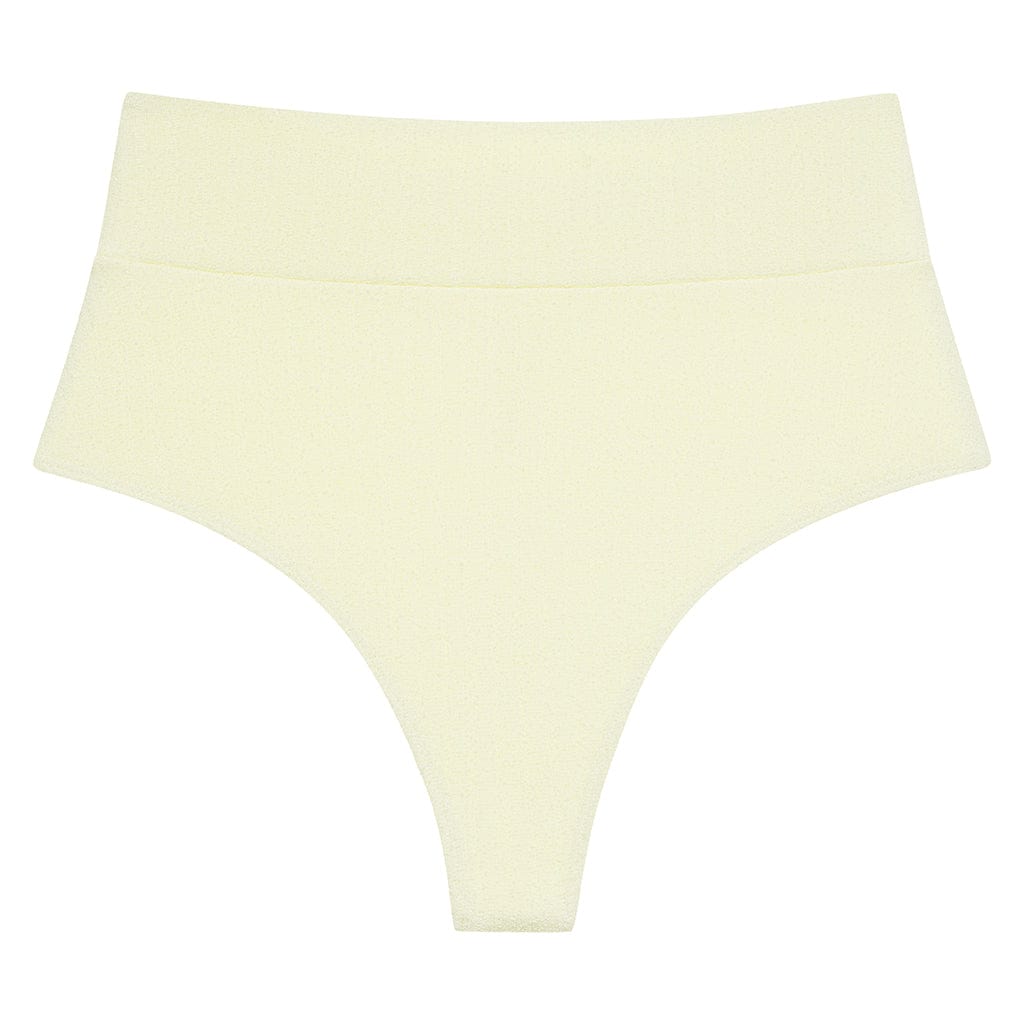 Women | Added Coverage High Rise Bikini Bottom | Buttercream Rib
