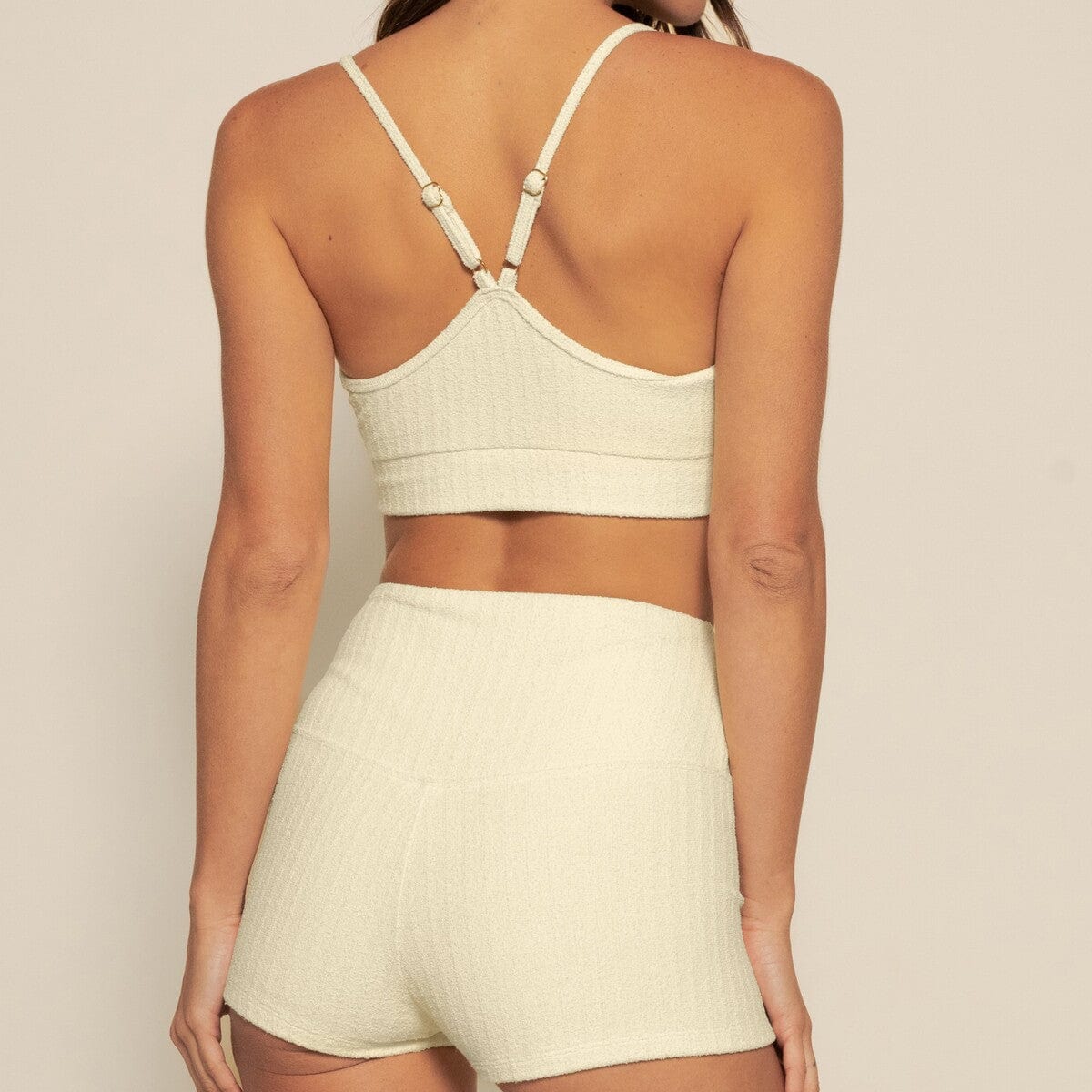 Women | Micro Bike Short | Buttercream Rib