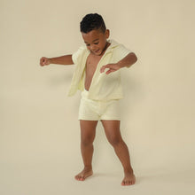 Boys | Mini Button Down Shirt | Buttercream Rib