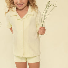 Boys | Mini Button Down Shirt | Buttercream Rib