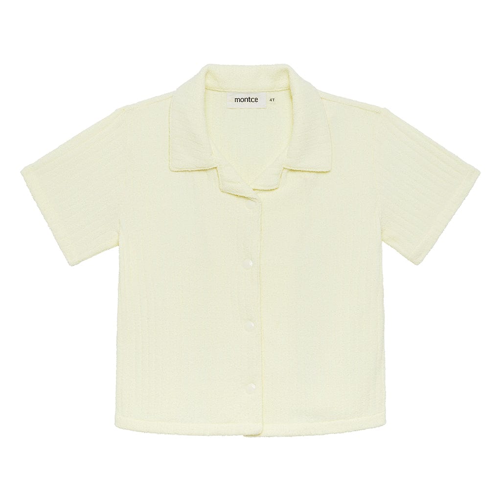Boys | Mini Button Down Shirt | Buttercream Rib