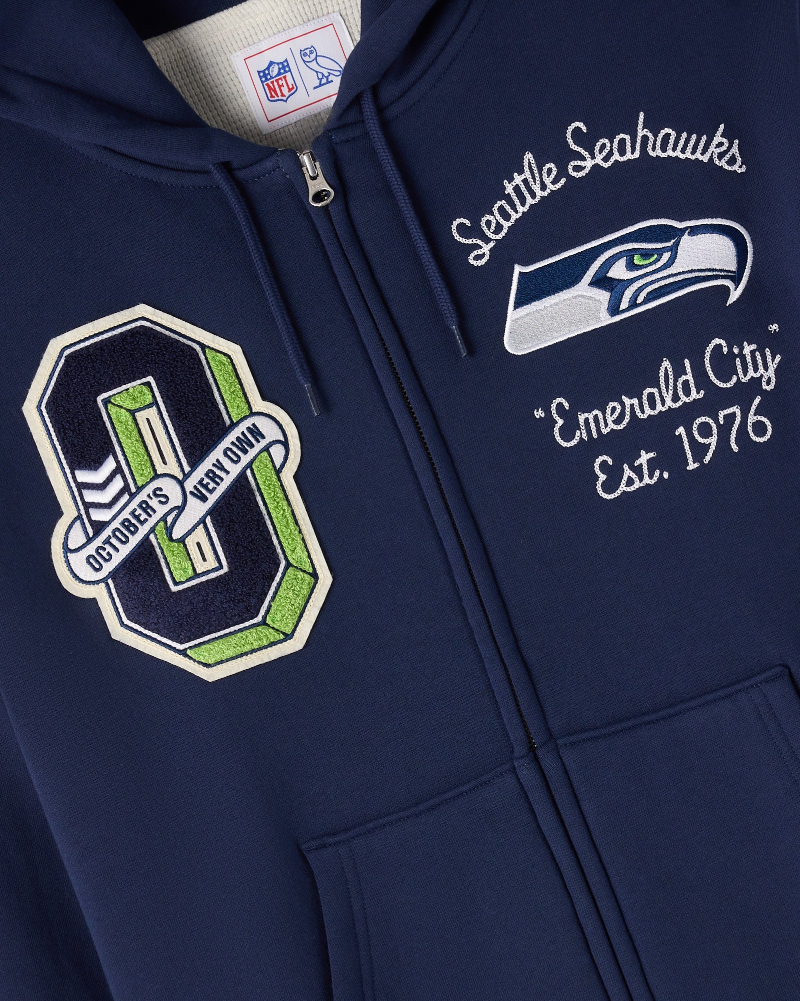 Mens | NFL Seattle Seahawks Waffle Lined Hoodie | Navy