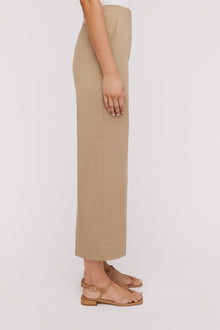 Sateen Cropped W/ Leg Trouser Dark Sand DARK.SAND - Scanlan Theodore US