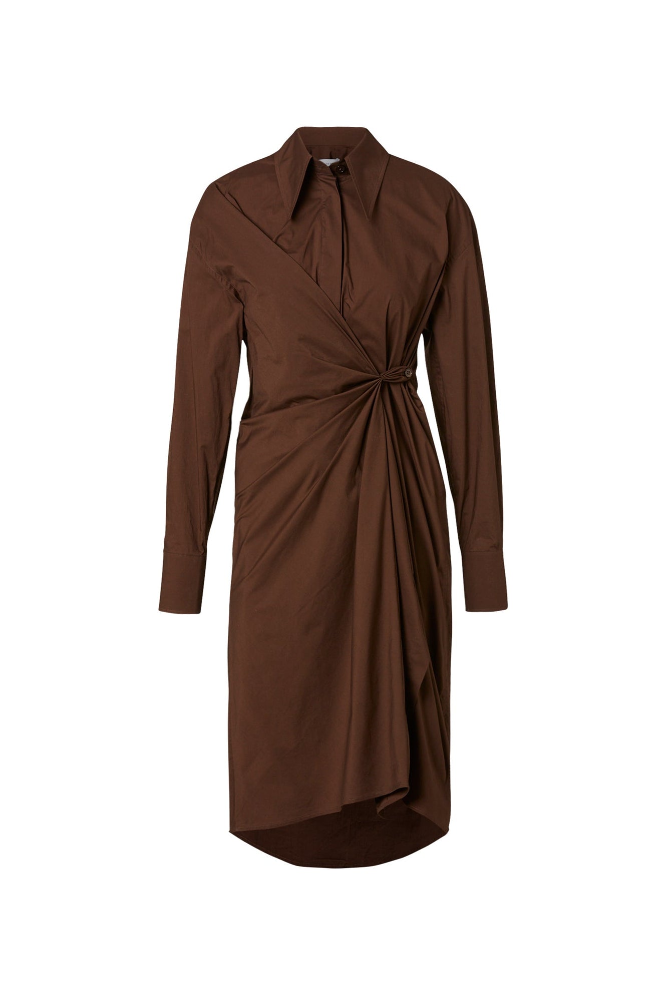 Scanlan Theodore Cotton Wrap Dress Coffee