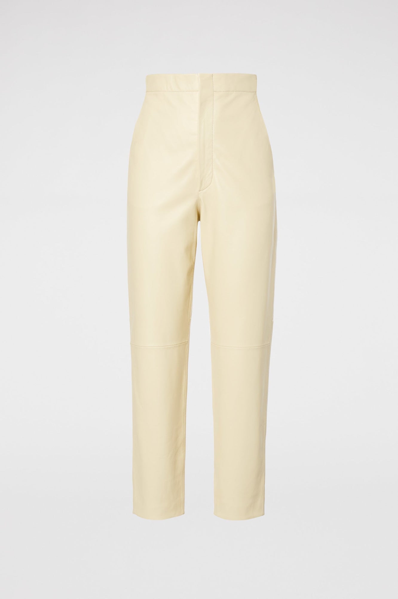 Leather Slim Crop Trouser Lemon LEMON - Scanlan Theodore US