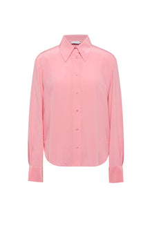 Silk Classic Shirt | Coral