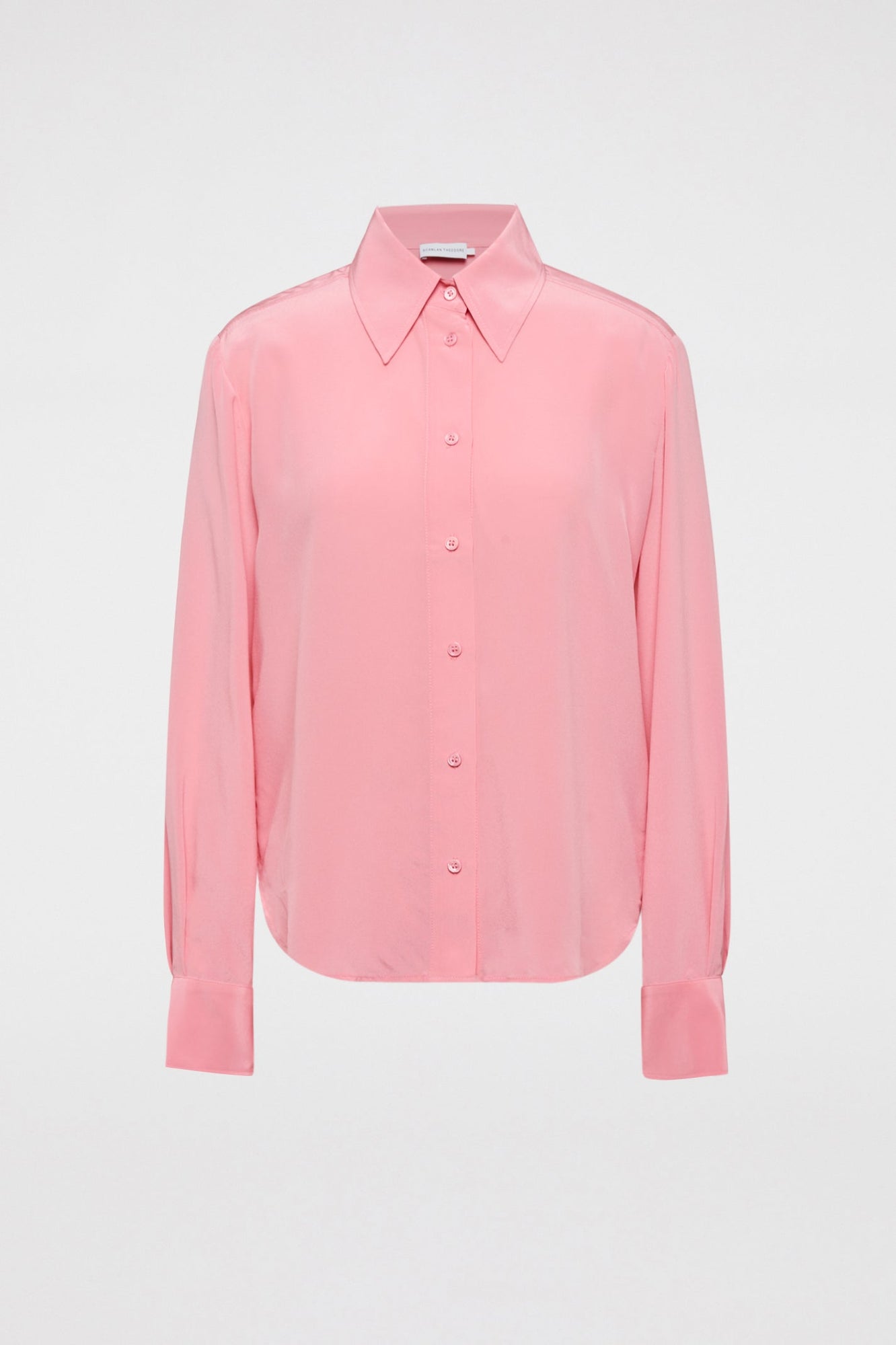 Silk Classic Shirt | Coral