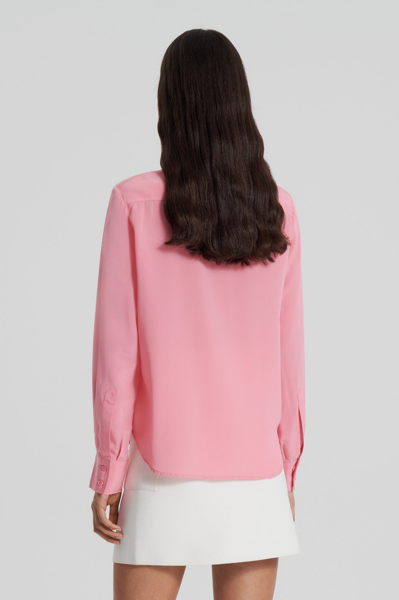 Silk Classic Shirt | Coral