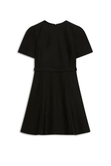 Italian Milano Short Sleeve Dress | Black