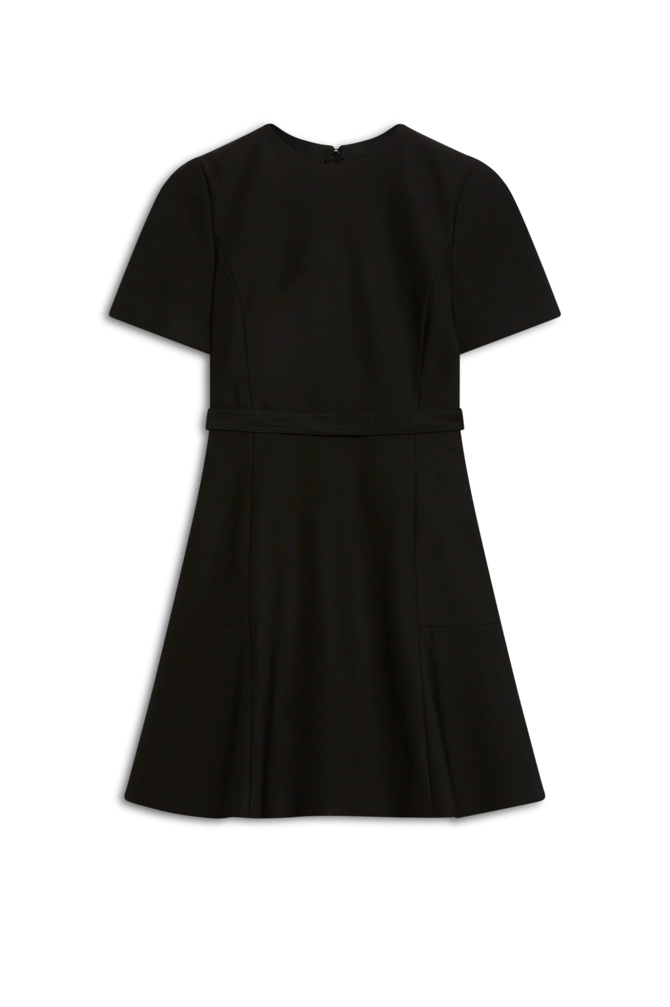 Italian Milano Short Sleeve Dress | Black